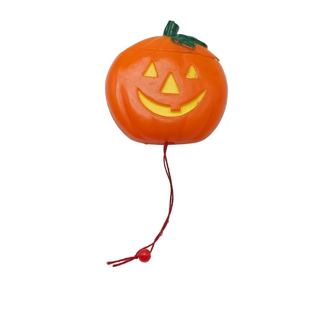 Fun World PIN Halloween Vintage PULL STRING PUMPKIN Pop Up GHOST Boo 1980s